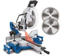 Scheppach Scie à onglet radiale HM305SL - Scie à bois 2000 W - Largeur/hauteur de coupe 1040/180 mm - Lame de 305 mm - Scie à démarrage progressif - 2 lames incluses