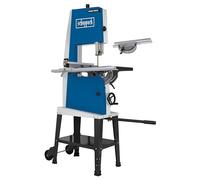 Scheppach Scie à ruban Basa 3 | 800W | 400V | Vitesse de coupe : 370-750m/min | Hauteur de coupe maxi : 205 mm | Largeur de passage : 306 mm | Table 45°| Gabarit de coupe transversale & support inclus