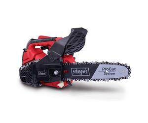 Scheppach Scie d'élagage à essence PCS26 - 0,95 CV | 0,7 kW moteur à essence à 2 temps, démarreur à câble | guide ProCut 10'' / 25,4 cm