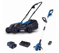 Pack tondeuse BC-MP320-X 32 cm + Coupe-bordures C-LT300-X 2 en 1 - SCHEPPACH 20V IXES + 2 batteries 4ah + chargeur