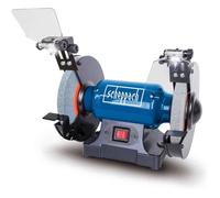 Scheppach SM200L touret à meuler 500W meules grain 36 et 60 Ø200mm bâti fonte grise LED travaux multiples
