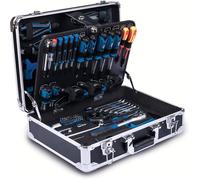 Scheppach TB200 Mallette à outils 141 pièces coffret aluminium verrouillable acier chrome vanadium 9 5 kg