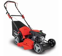 Scheppach Tondeuse à Gazon à Essence MP150-46 - Moteur à Essence 4 Temps 3,5 CV - Largeur de Coupe 46 cm - 8 hauteurs de Coupe - Bac de 55 l - Mulching - Ejection latérale