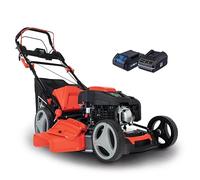Scheppach Tondeuse à Gazon Hybride MS225-53E - Moteur 4 Temps 224 cm3 / 6 CV - 4400 W - Largeur de Coupe 53 cm - Démarrage électrique - Bac 65 L - Batterie 2Ah + Chargeur Inclus