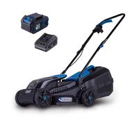 Scheppach Tondeuse à Gazon sans Fil BC-MP320-X 20V - Batterie + Chargeur | Brushless | Largeur de Coupe 32cm | 250-300 m2 | Hauteur de Coupe de 20-60mm | Bac 30L | avec Batterie 4 Ah et Chargeur 2,4 A
