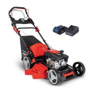 Scheppach Tondeuse à gazon MS173-51E autotractée 51 cm démarrage électrique, bac 65L, mulching