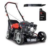 Scheppach Tondeuse à Gazon Thermique MP132-42 | Largeur de Coupe 42cm | 3,4 CV | Robuste | Fonction de Nettoyage | Panier 45L | Réglage de la Hauteur en 7 Positions (25-75mm) | Lame + Huile Incluse