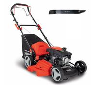 Scheppach Tondeuse à Gazon Thermique MS161-46 | Autotractée | Moteur 4T de 150cm3 | Largeur de Coupe 46cm | 55 litres | Ejection Latérale & Fonction Mulching (avec Lame supplémentaire)