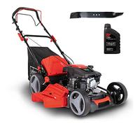 Scheppach Tondeuse à Gazon Thermique MS173-51 Lame supp. + Huile IN utotractée | Moteur 4T | Largeur de coupe 51 cm | Panier 65L | Fonction Mulching & Raccord rapide de lavage