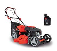 Scheppach Tondeuse Thermique autotractée MS225-53 - Moteur 6 CV / 4,4 KW - Largeur de Coupe 53 cm - Hauteur de Coupe réglable - Panier 65 l - Fonctions Mulching et Nettoyage - Huile Moteur Incluse