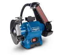 Scheppach Touret mixte BGS700 – 250W, disque Ø150 mm, bande 686×50 mm, 15 m/s