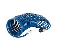 Scheppach Tuyau spiralé de 10 m avec raccord rapide - Raccord mâle 1/4"