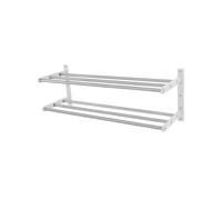 Scherlin Étagère à chaussures 12 Acier/blanc-aluminium laqué blanc