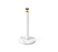 Scherlin Porte-rouleau de cuisine Blanc. bouton en laiton