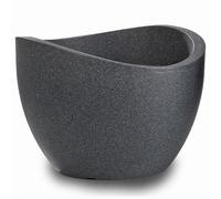 Scheurich 53379 250/30 Wave Globe Pot de Fleurs Plastique Granit Noir 30 x 30 x 22 cm