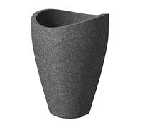 Scheurich 54267 254/67 Wave Globe High Pot de Fleurs Plastique Granit Noir 51 x 51 x 67 cm