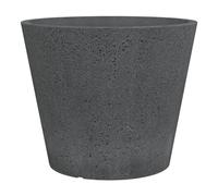 Scheurich C-Cône 40, pot à plantes/pot de fleurs/pot de jardin, rond, couleur : Stony Black, fabriqué avec du plastique recy arantie de 10 ans, pour l'extérieur