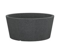 Scheurich C-Cone 40 - Pot de fleurs rond - Noir pierre - Fabriqué en plastique recyclé - Pour l'extérieur