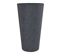 Scheurich Coneo High Pot Haut en Plastique Noir Granit 28,5 cm de diamètre, 55 cm de Haut, 9 litres de vol.
