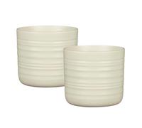Scheurich Cottage, Set de 2 pots de fleurs en céramique, Couleur: Silent Green, 16,6 cm de diamètre, 15,3 cm de hauteur, 2,6 l de volume.