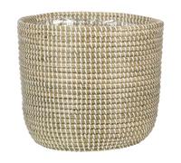 Scheurich Jonc de mer 17 - Panier en jonc de mer - Couleur : blanc - Diamètre : 17 cm - Hauteur : 16 cm - Volume : 3,5 l