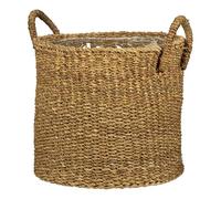 Scheurich Jonc de mer 27 - Panier de fleurs avec poignées en jonc de mer - Couleur : rainure - Diamètre : 28 cm - Hauteur : 24 cm - Volume : 13,1 l