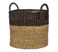 Scheurich Jonc de mer 33 - Panier à plantes avec poignées en jonc de mer - Couleur : marron - Diamètre : 35 cm - Hauteur : 31 cm - Volume : 26,9 l