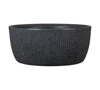 Scheurich Linetto Bowl 30 Pot de Fleurs Rond en Plastique recyclé Noir