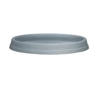 Scheurich Marcella - Soucoupe en Plastique - Gris Pierre - Diamètre : 35 cm - Hauteur : 4,3 cm - Volume : 1,5 l