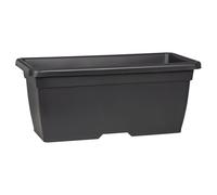 Scheurich Nora Long 60 - Pot de Fleurs rectangulaire en Plastique - Gris métallisé - 62 cm de Large - 31,5 cm de Profondeur - 28 cm de Haut - 93,6 l - Volume :