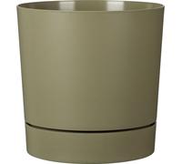 Scheurich PLANO+, jardinière en plastique, couleur : vert mousse, 38,7 cm de diamètre, 38 cm de hauteur, 32 l de capacité.