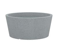 Scheurich Pot de fleurs rond C-Cone 40 - Gris pierre - Fabriqué en plastique recyclé - Pour l'extérieur