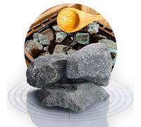 Schicker Mineral Pierres de sauna en diabase, 20kg, Ø 8-12cm, haute inertie thermique, sélectionnées à la main en Bavière, compatibles poêles électriques et à bois, prélavées, sans substances nocives