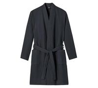 Schiesser Homme Peignoir de Bain Nid d'Abeille 100 cm Longueur - Coton