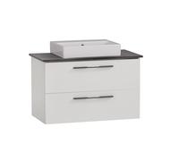 Schildmeyer Maxim 701858 Lavabo, carré, Blanc mat/aspect marbre