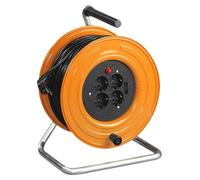 SCHILL Tambour de câble de charge, 4 x Schuko, longueur de câble : 50 m, H05RR-F