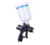 Schimer Pistolet de Pulvérisation HVLP, Buse de 1.7mm, Kit de | Corps en Alliage D'aluminium, Gobelet Réutilisable de 600 Ml, Entrée D'air G1/4, Idéal pour la Peinture de Voiture et la