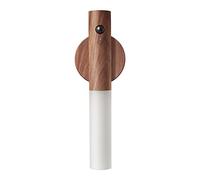 Schindora Veilleuse à détecteur de mouvement - Applique murale en bois - Rechargeable - Portable - Pour chambre à coucher, couloir, escalier