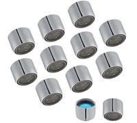 Schläfer 1005110 | Aérateur M22x1 Universel pour Robinet Mélangeur Évier Mousseur compatible avec NEOPERL Perlator Long Fife, eco, économie d'eau 13,5 l/min, Chrome - 10 Pièces