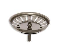 Schläfer 439720 | Bouchon universel en acier inoxydable pour évier de cuisine, avec filtre à panier fermaris Ø 83 mm, goupille de raccord Ø 8 mm, lot de 2 pièces