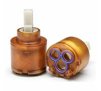 Schläfer 4500235 Cartouche de rechange mitigeur Paini, 53CC956GM, Galatron GMA C1 - D.35, basse (35 mm x H 60 mm) 2 pieds pour robinet salle de bain et cuisine, kit de réparation anti-goutte
