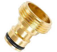 Schläfer 682102 | Raccord Universel de tuyau 3/4 (diam26mm) mâle Raccord rapide pour robinet de jardin, connecteur de robinet jetable pour tuyau en caoutchouc, laiton poli.