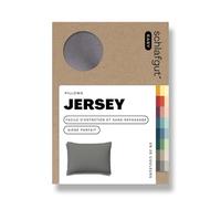 Schlafgut Easy Jersey taie d'oreiller 40x60 cm, Fait avec 100% Coton Super Doux, Fermeture éclair cachée, Ultra Doux et Respirant, certifié Oeko-Tex, Grey Mid