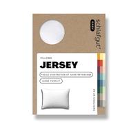 Schlafgut Easy Jersey taie d'oreiller 60x80 cm, Fait avec 100% Coton Super Doux, Fermeture éclair cachée, Ultra Doux et Respirant, certifié Oeko-Tex, Full-White