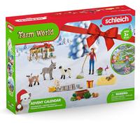 schleich 98983 Calendrier de l'avent Farm World 2023, dès 3 ans, FARM WORLD - coffret, 24 pièces
