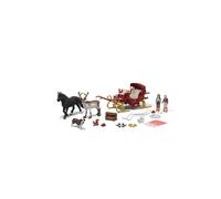 schleich Horse Club | Grand Calendrier de l’Avent 2025 - Balade en traîneau de Noël 99179 | avec Hannah, Sofia, traîneau, Renne et Accessoires | idée Cadeau | Jouet équestre dès 5 Ans | 31 pièces