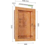 Schlüter® KERDI BOARD NLT Niches murales 305 x 508 x 89 blanc chaud (KB12NLTP2AE1)