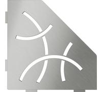Schlüter SES2D6EB-E-S2 Plateau Curve 75x195x195x75mm en acier inoxydable brossé