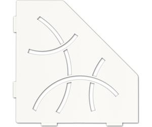 Schlüter SES2D6MBW-E-S2 Repose Curve 75x195x195x75mm Blanc brillant mat
