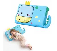 Schlummerkids Coussin original, pour enfant, pour une meilleure santé et une meilleure santé, ergonomique, coussin d'animaux kawaii, respirant et doux pour la peau, avec taie d'oreiller, dinosaure, 50